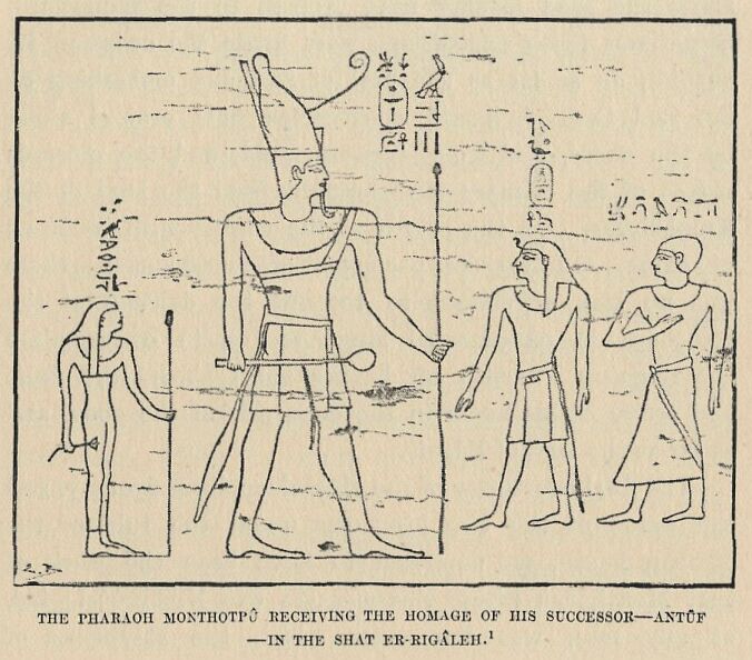 318.jpg the Pharaoh Monthotpu Receiving The Homage of His
Successor--antue--in the Shat Er-rigeleh. 
